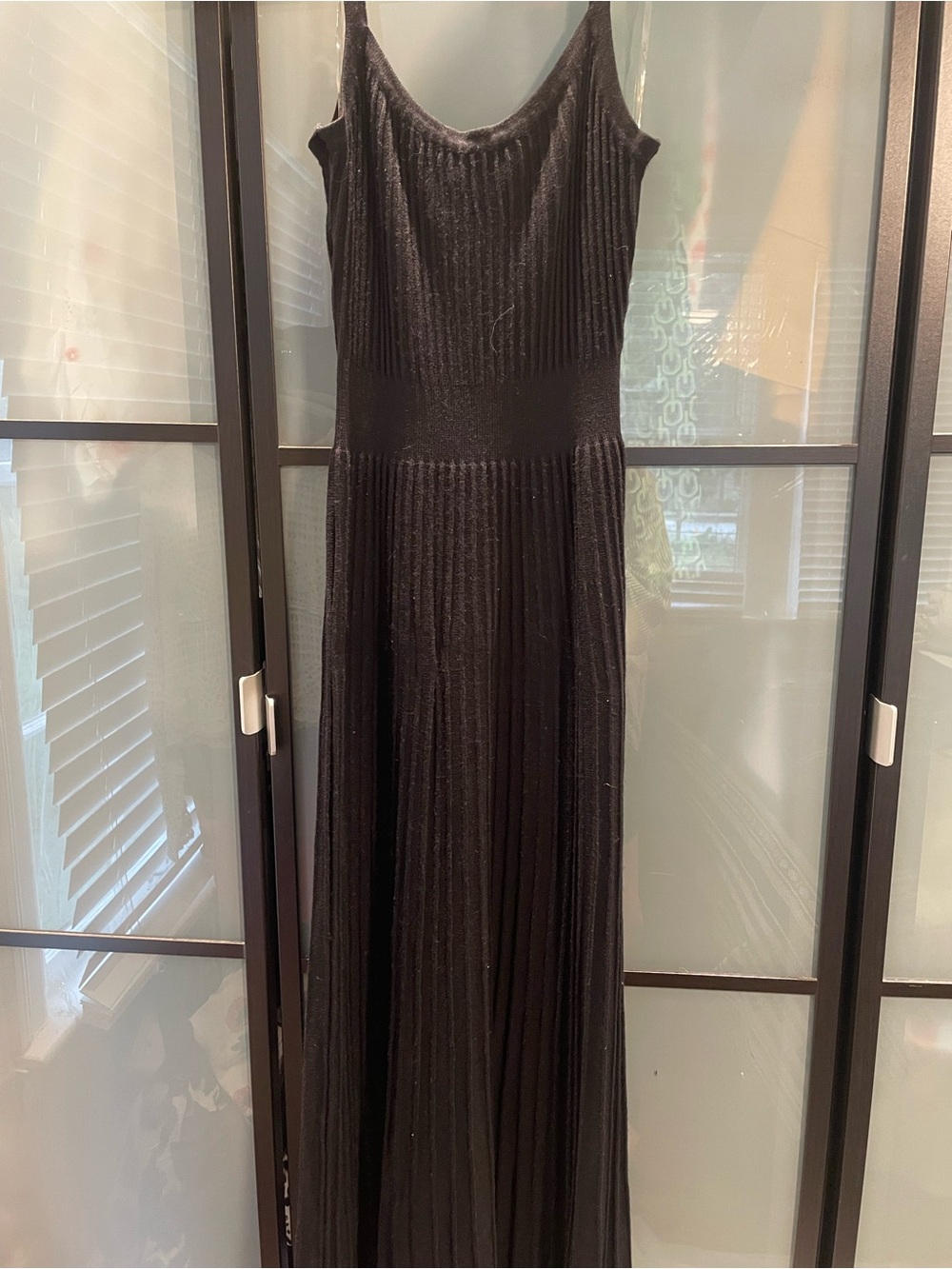 entro Black Pleated Maxi Dress
